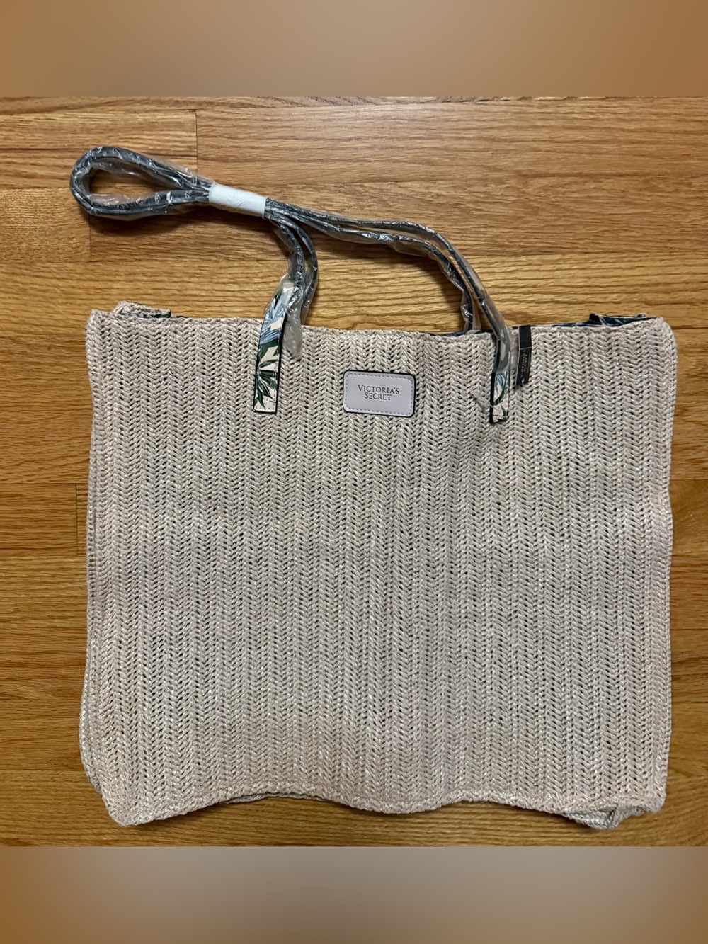 New Victoria's Secret woven straw tote shoulder bag